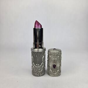 MODELS PREFER Lipstick Wine Red Silver Swarovski Crystal Pewter Collectable
